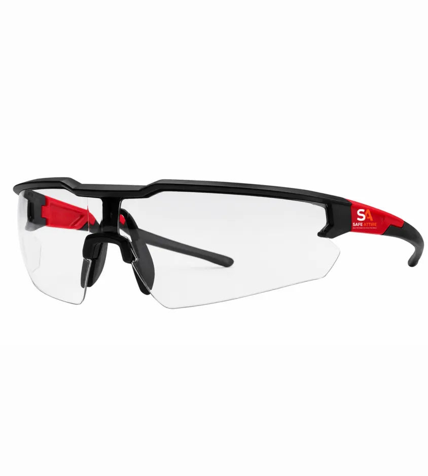 Premium Clear Safety Glasses – Anti-Scratch Wraparound Protection