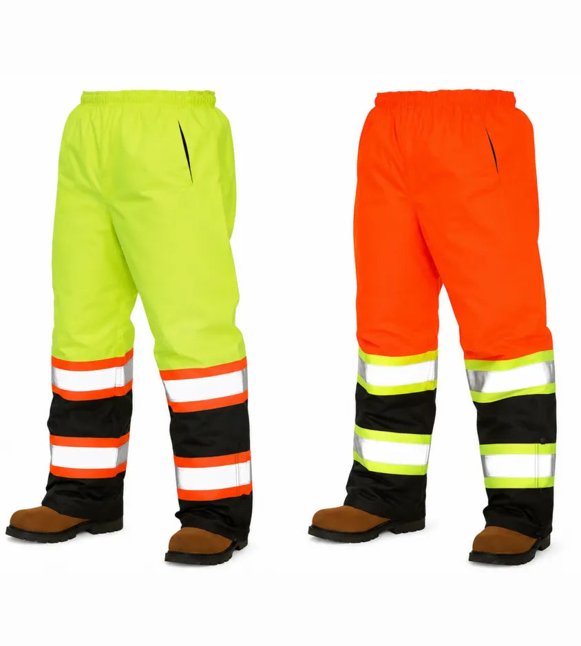 Hi-Vis Waterproof Safety Rain Pants